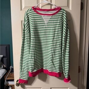 We The Free Red, Green, and White Sweater